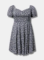 Mini Challis Skater Dress