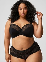 Full Coverage Unlined Bombshell Lace Straight Back Bra