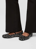 Stud & Stone Ballet Flat (WW