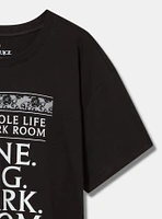 Beetlejuice Dark Room Relaxed Fit Cotton Boxy Tee