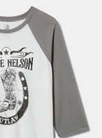 Willie Nelson Classic Fit Cotton Raglan Tee