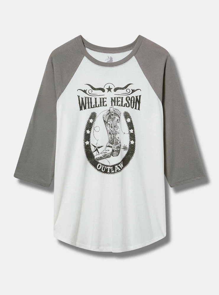 Willie Nelson Classic Fit Cotton Raglan Tee