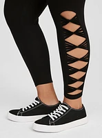 Crop Signature Waist Side Cutout Legging