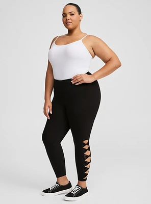 Crop Signature Waist Side Cutout Legging