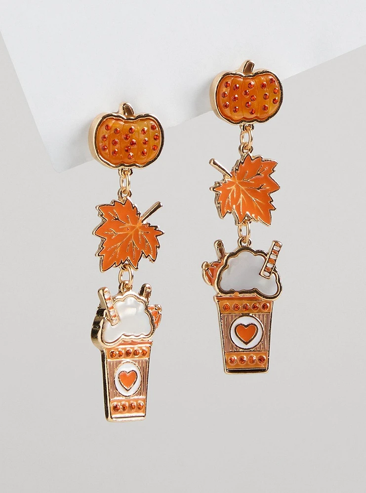 Pumpkin Spice Linear Earrings