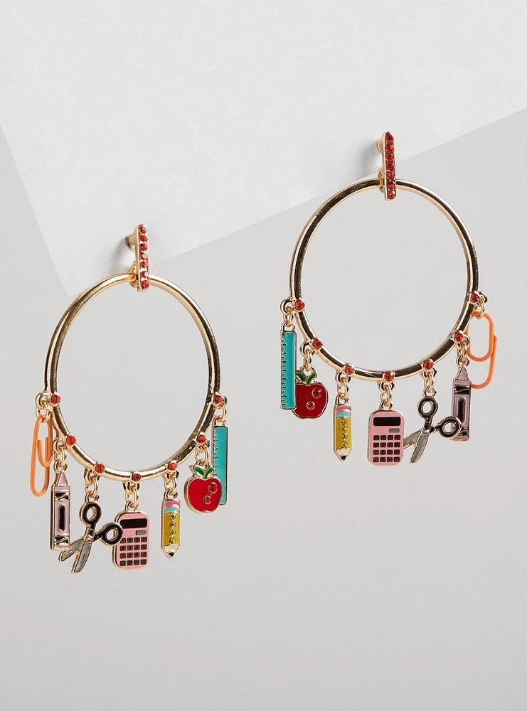 Back To School Hoop Earring