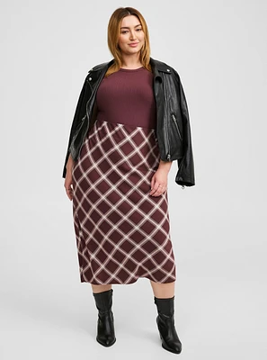 Tea Length Stretch Challis Pencil Skirt