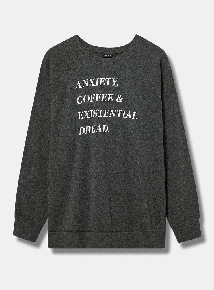 Anxiety Dread Cozy Fleece Tunic Sweatshirt