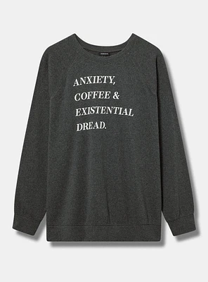 Anxiety Dread Cozy Fleece Tunic Sweatshirt