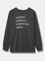 Anxiety Dread Cozy Fleece Tunic Sweatshirt