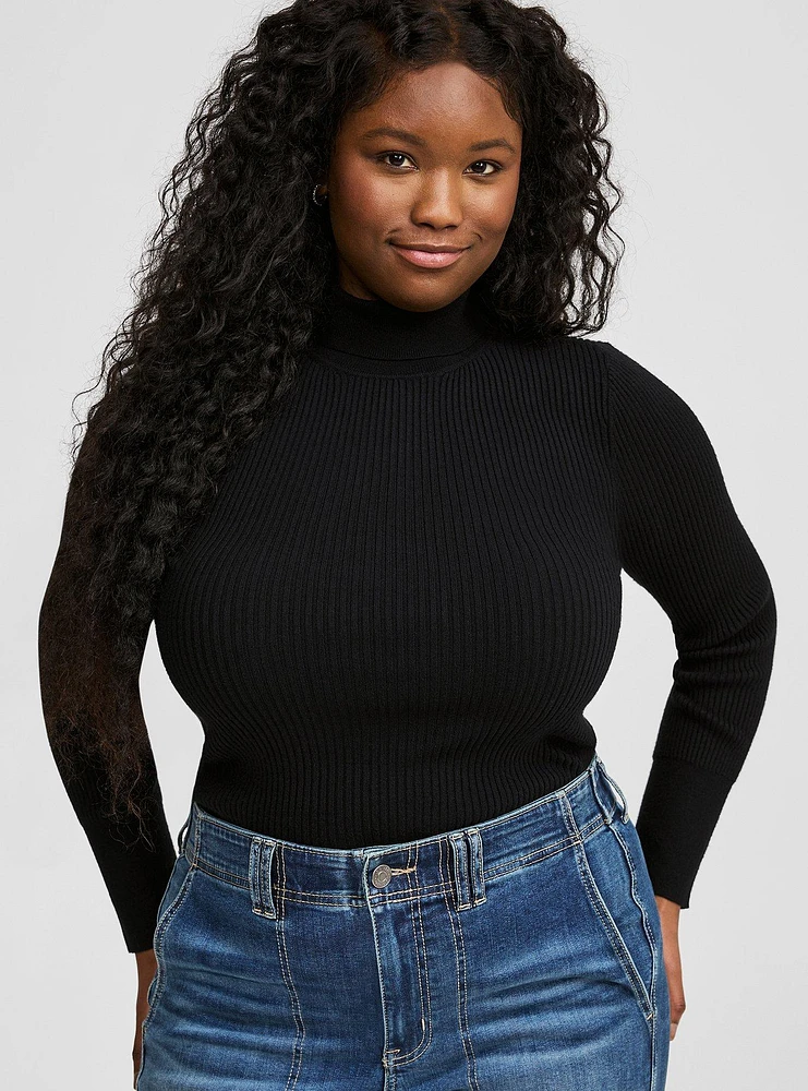 Everyday Soft Ribbed Pullover Turtleneck Sweater