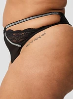 Diamante Lace Strappy G-String Panty