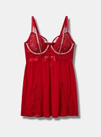 Diamante Lace Underwire Babydoll