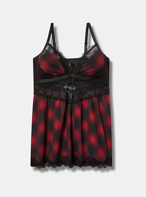 Mesh And Lace Strappy Wireless Babydoll