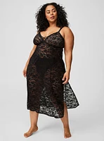 Lace Wireless Tea Length Lingerie Dress