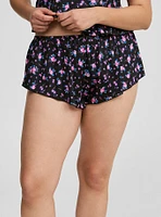 Mid-Rise High Leg Ruffle Short