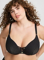 XO Plunge Push Up Shine Bra with 360° Back Smoothing