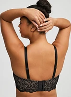 Full Coverage Unlined Peacock Lace Straight Back Bra