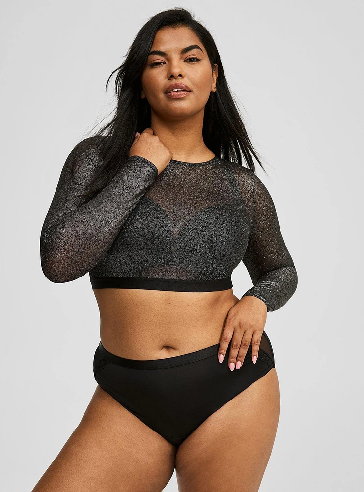 Shimmer Mesh Lingerie Top