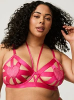 Diamante Hearts Open Cup Bra