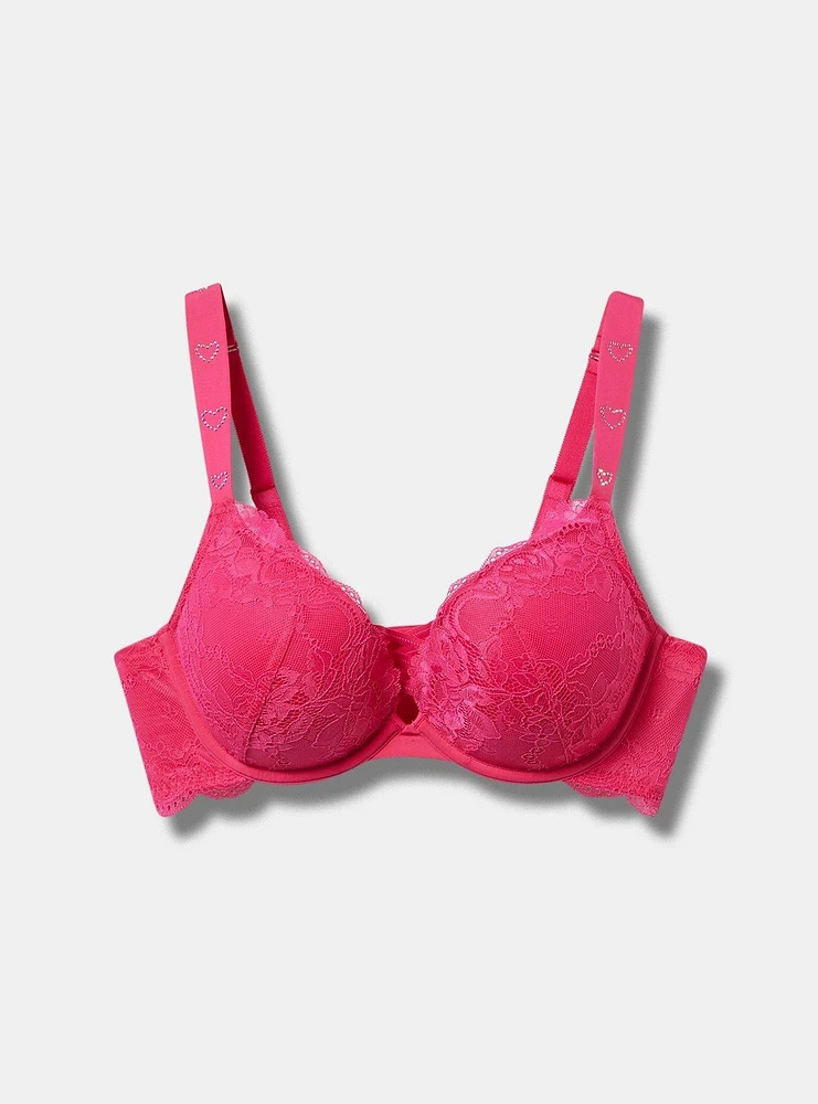 XO Push-Up Plunge Diamante Bra