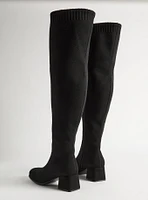 Block Heel Over The Knee Boot (WW