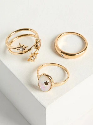 Celestial Spiral Ring Set