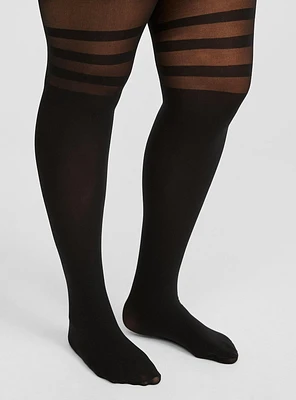 Striped Thigh High Socks