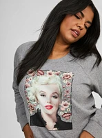 Marilyn Monroe Cozy Fleece Embroidered Sweatshirt