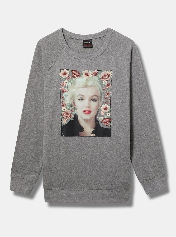 Marilyn Monroe Cozy Fleece Embroidered Sweatshirt