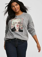 Marilyn Monroe Cozy Fleece Embroidered Sweatshirt