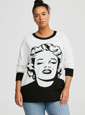 Marilyn Monroe Face Vegan Cashmere Sweater