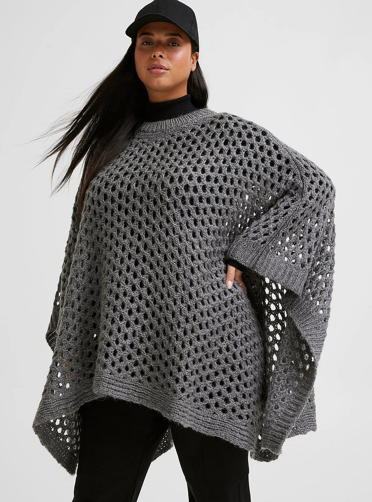 Open Weave Poncho