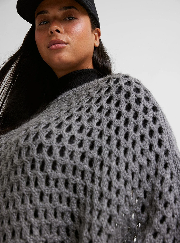 Open Weave Poncho