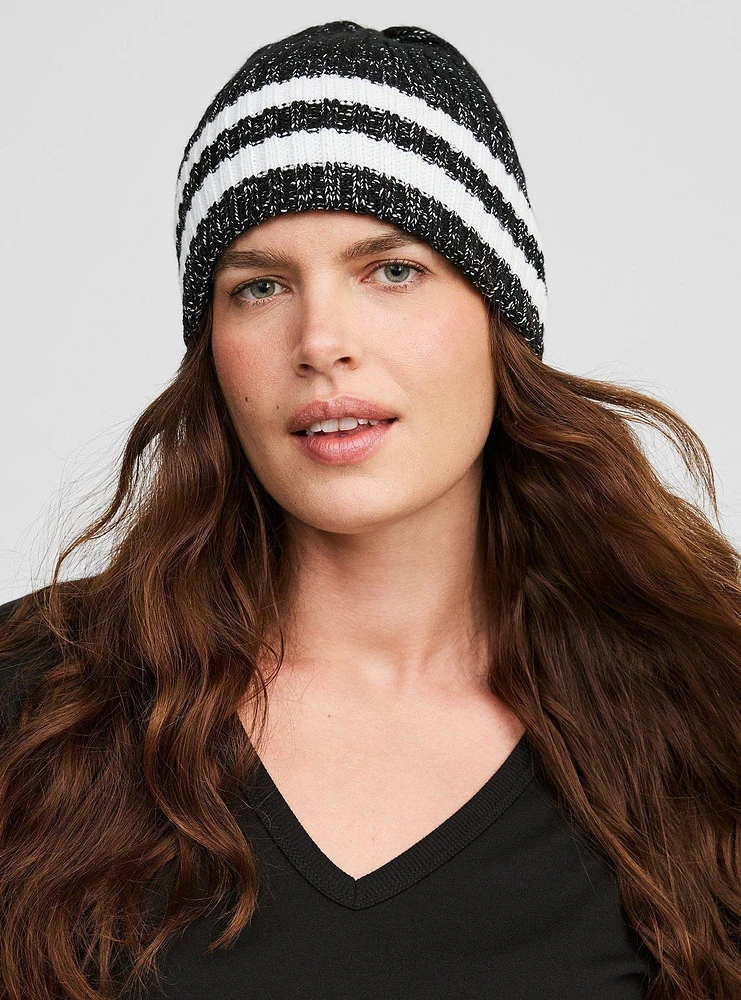 Striped Knit Beanie