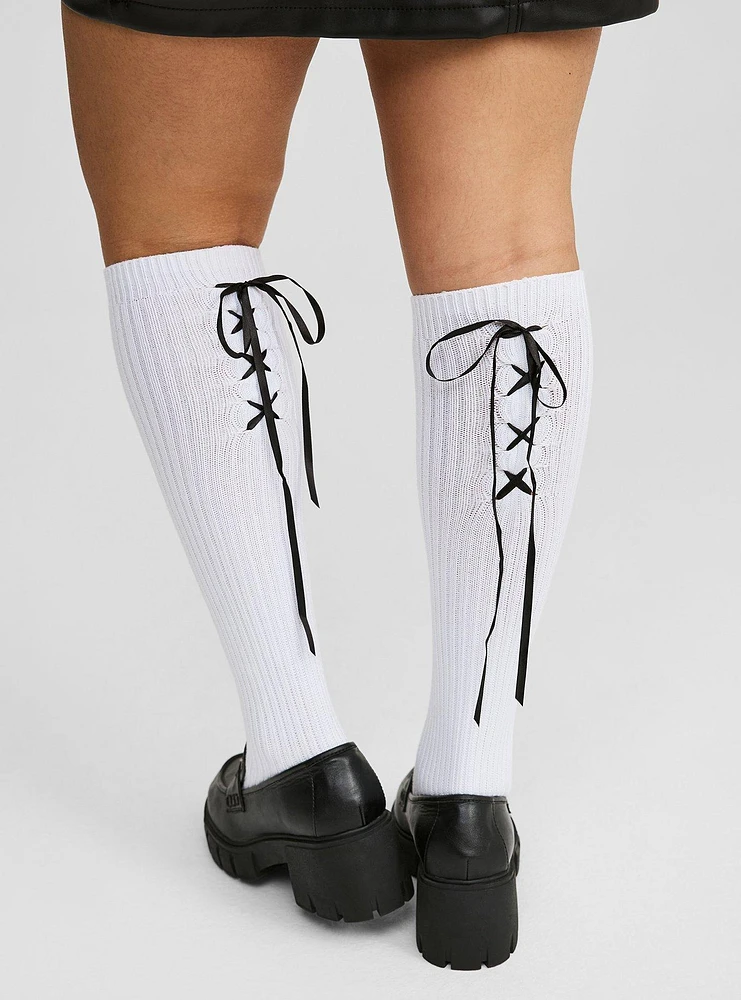 Lace-Up Over The Knee Sock