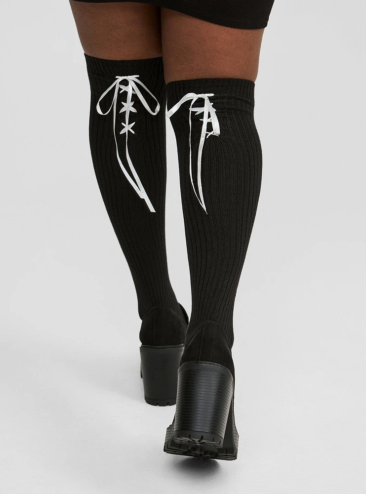 Lace-Up Over The Knee Sock