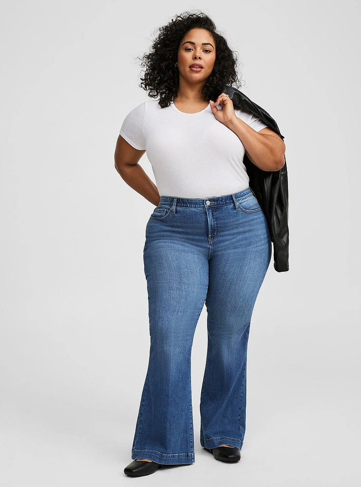 Sky High Flare Premium Stretch High-Rise Jean