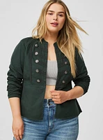 Stretch Twill Military Jacket