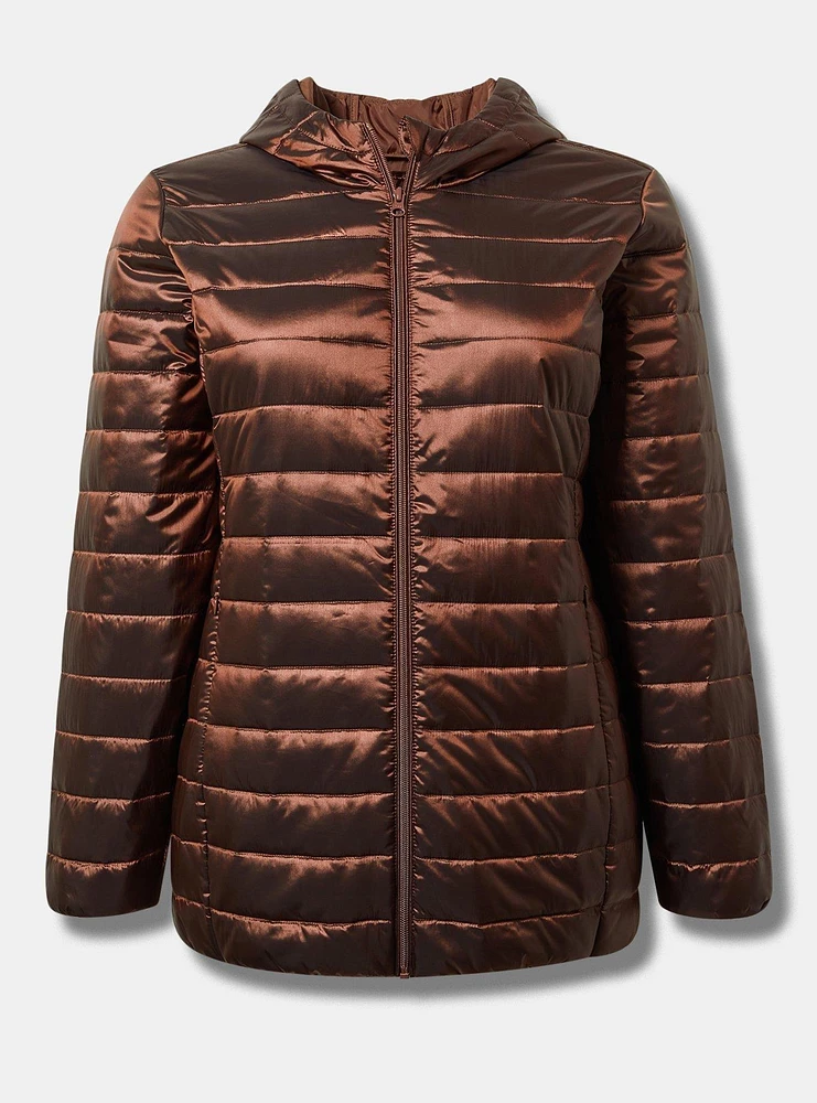 Nylon Shine Puffer Jacket