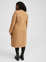 Softest Coat Faux Leather Collar Longline