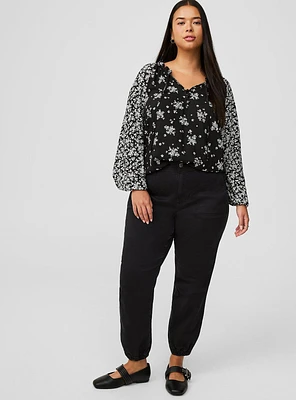 Challis Front Tie Blouse