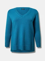 V-Neck Long Sleeve Pullover Sweater