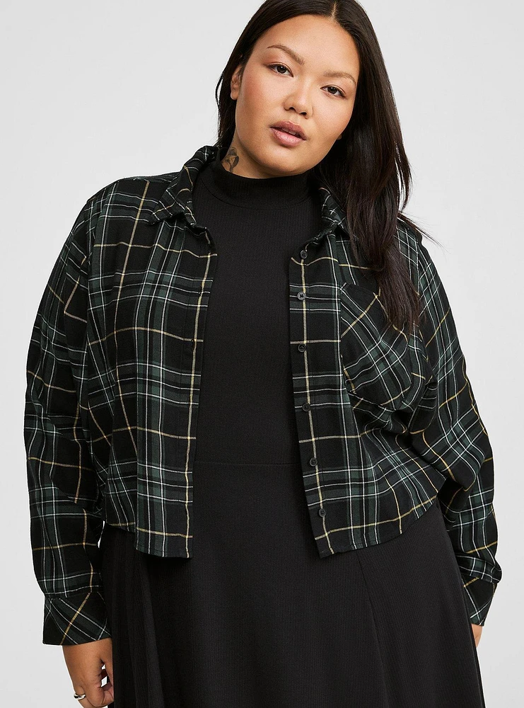 Lizzie Cotton Flannel Cropped Shirt