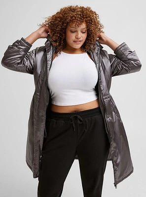 Metallic Puffer Jacket