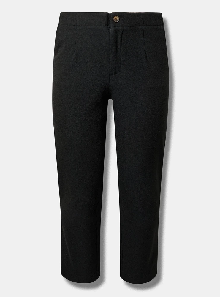 Relaxed Straight Leg Brushed Twill High-Rise Pant