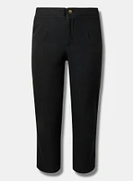 Relaxed Straight Leg Brushed Twill High-Rise Pant