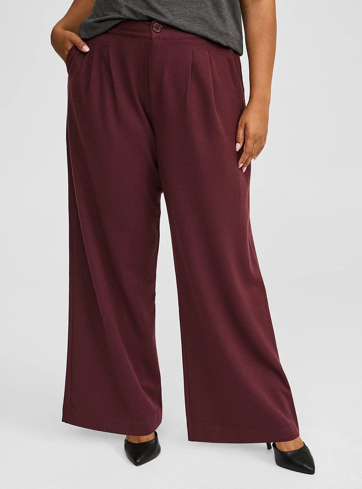 Brushed Twill Wide Leg Pants