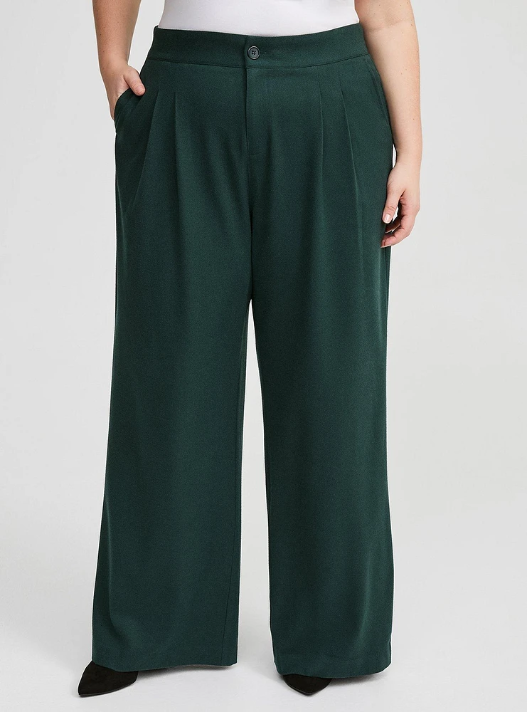 Brushed Twill Wide Leg Pants