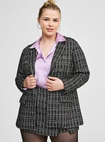 Stretch Boucle Double Breasted Blazer